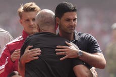 Arteta disfruta ser el 'cazado' y pide al Arsenal deseo para retener la Liga Premier