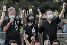 Condenan a dos organizadores de vigilias de Tiananmen en Hong Kong en caso de seguridad nacional