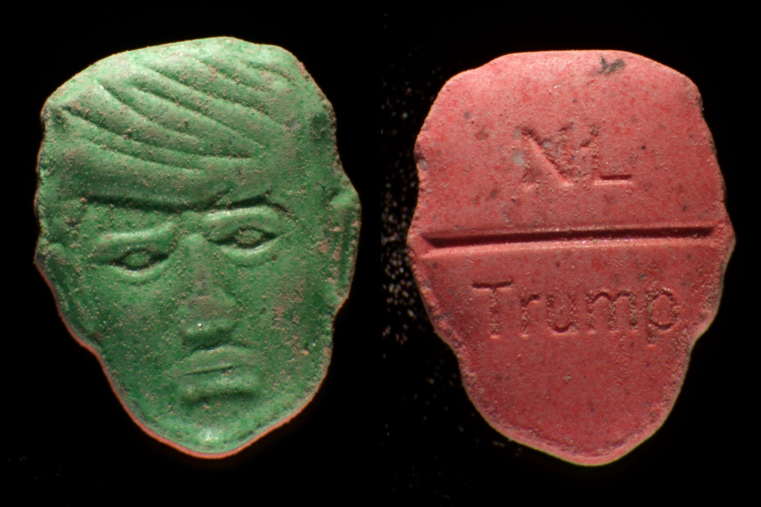 ÉXTASIS-PASTILLAS CON FORMA DE TRUMP
