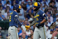 Chourio brilla y Cerveceros vencen 9-5 a Cachorros pese a mala apertura de Misiorowski