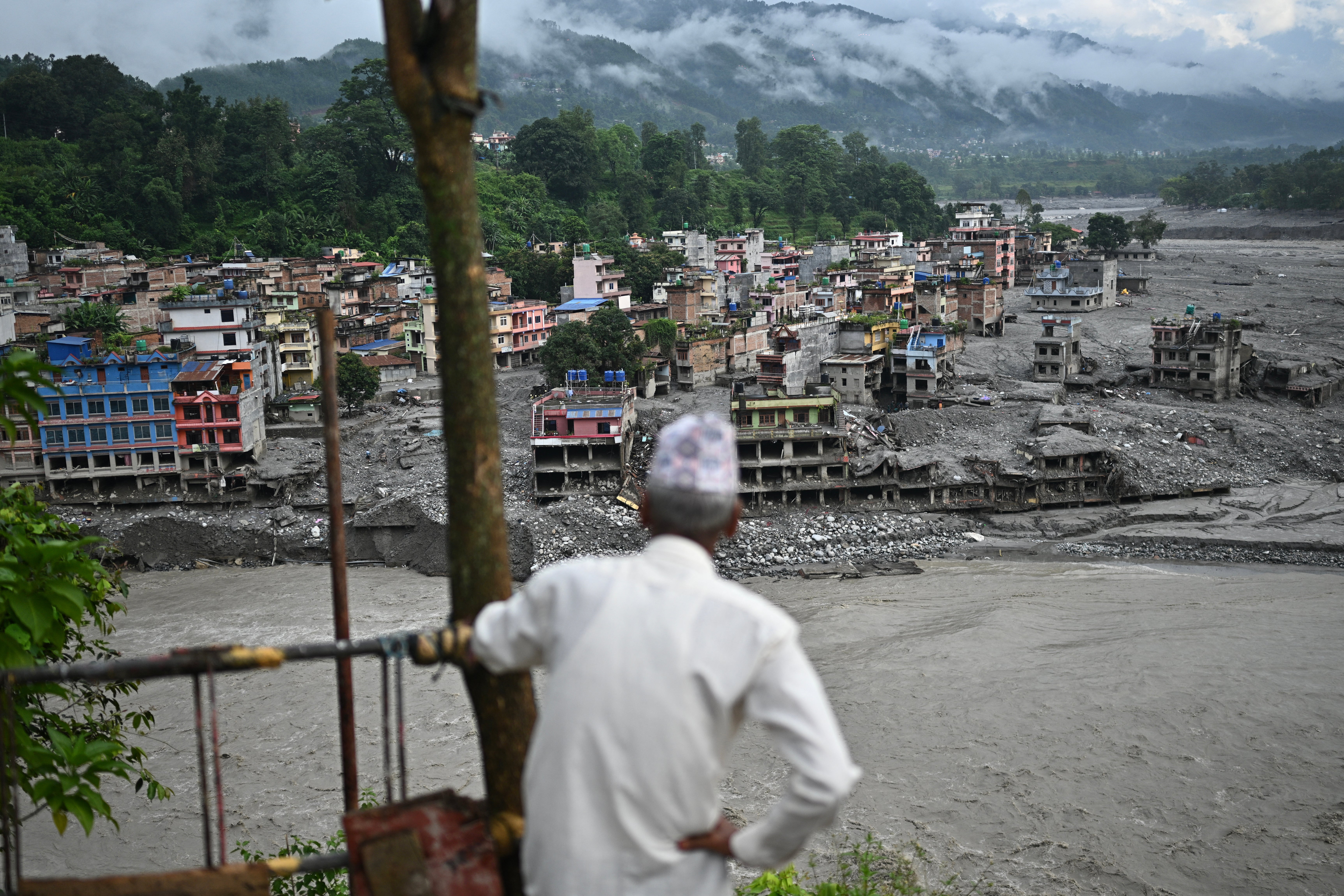 <p>Las secuelas de las inundaciones repentinas en Nuwakot, Nepal</p>