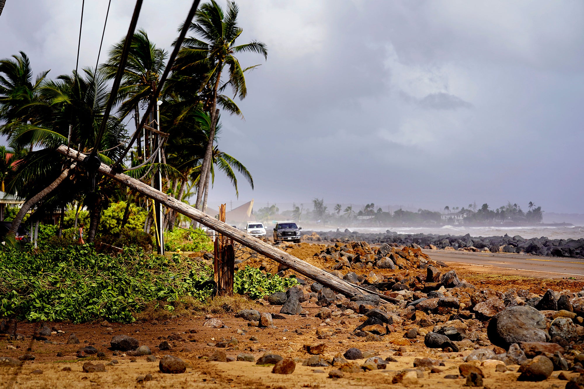 <p>Daños causados por el huracán Lowell en Hawái</p>