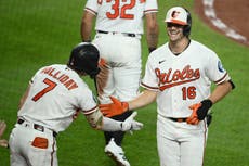 Beavers logra 2 hits y 3 impulsadas en inning de 8 carreras; Orioles vencen 9-5 a Guardianes
