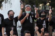 Hong Kong condena a prisión a 3 organizadores de vigilia de Tiananmen por seguridad nacional