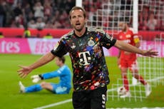 Kane llega a 100 goles en la Bundesliga en tiempo récord en el 7-0 del Bayern a Union Berlin