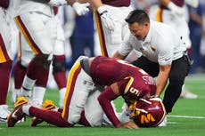 El QB de Commanders Jayden Daniels se lesiona el mismo codo izquierdo que se dislocó en 2025