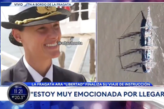 Una marinera “desaparece” durante una entrevista en vivo por televisión en Argentina