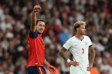 España, campeona mundial, supera susto y vence a Inglaterra 3-2 en la Liga de Naciones
