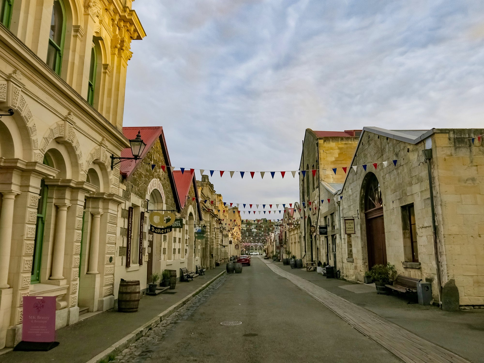 Una calle de Ōamaru
