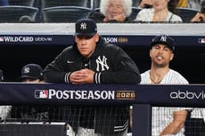 El cañonero de los Yankees Aaron Judge sigue en duda para la Serie Divisional ante Rays el sábado