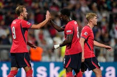Con dobletes de Kane y Saka, Inglaterra aplasta 7-0 a Croacia en la Liga de Naciones