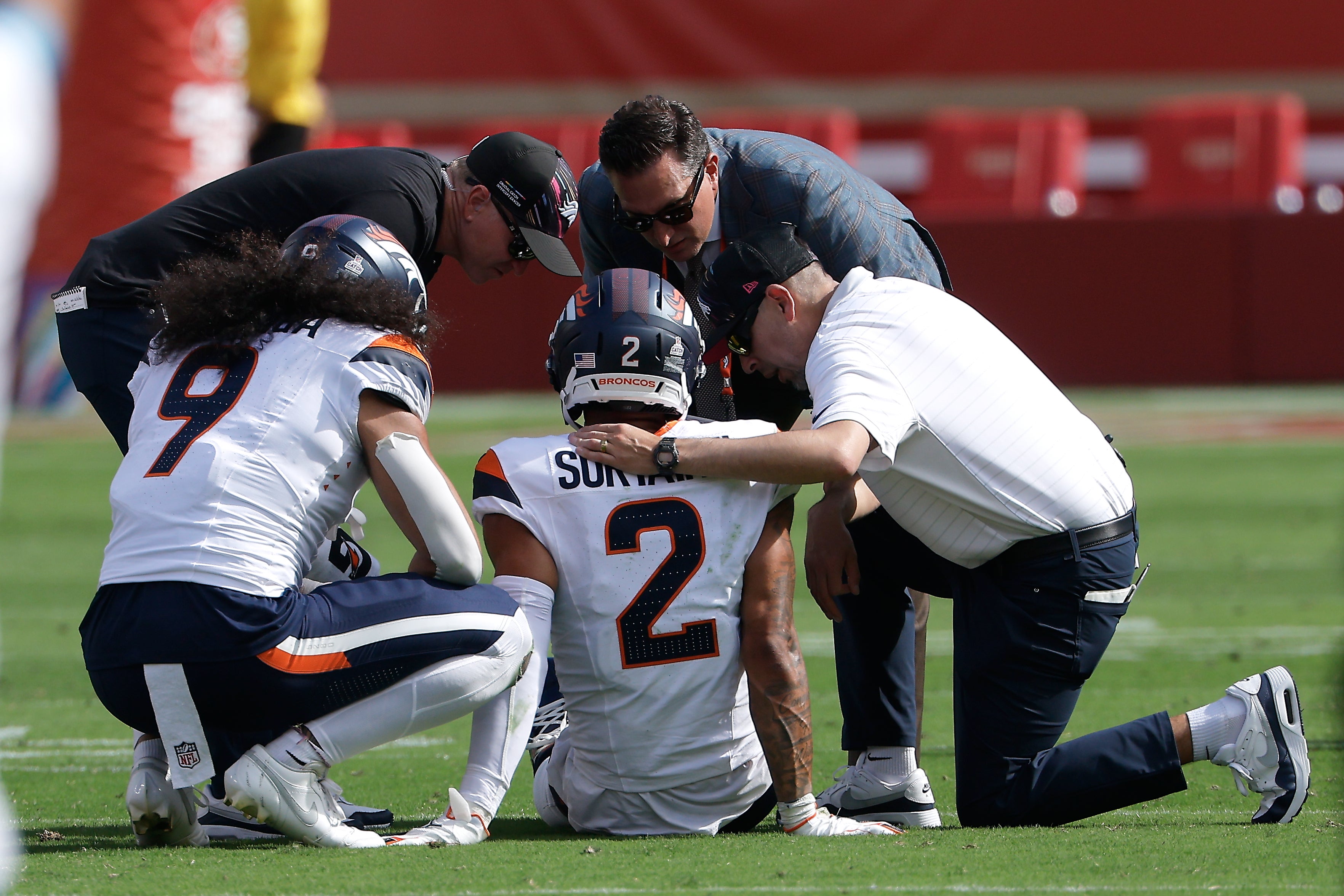 Los Broncos pierden por lesión a Patrick Surtain y Riley Moss ante los 49ers