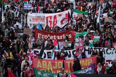 Manifestantes en Colombia piden "alto al genocidio" palestino y reprochan a Israel