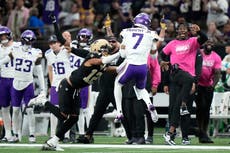 La defensa de Vikings sigue dominante en Nueva Orleans y Minnesota mejora a 5-0
