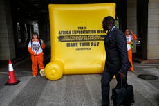 Ambientalistas protestan en conferencia sobre energía en Sudáfrica
