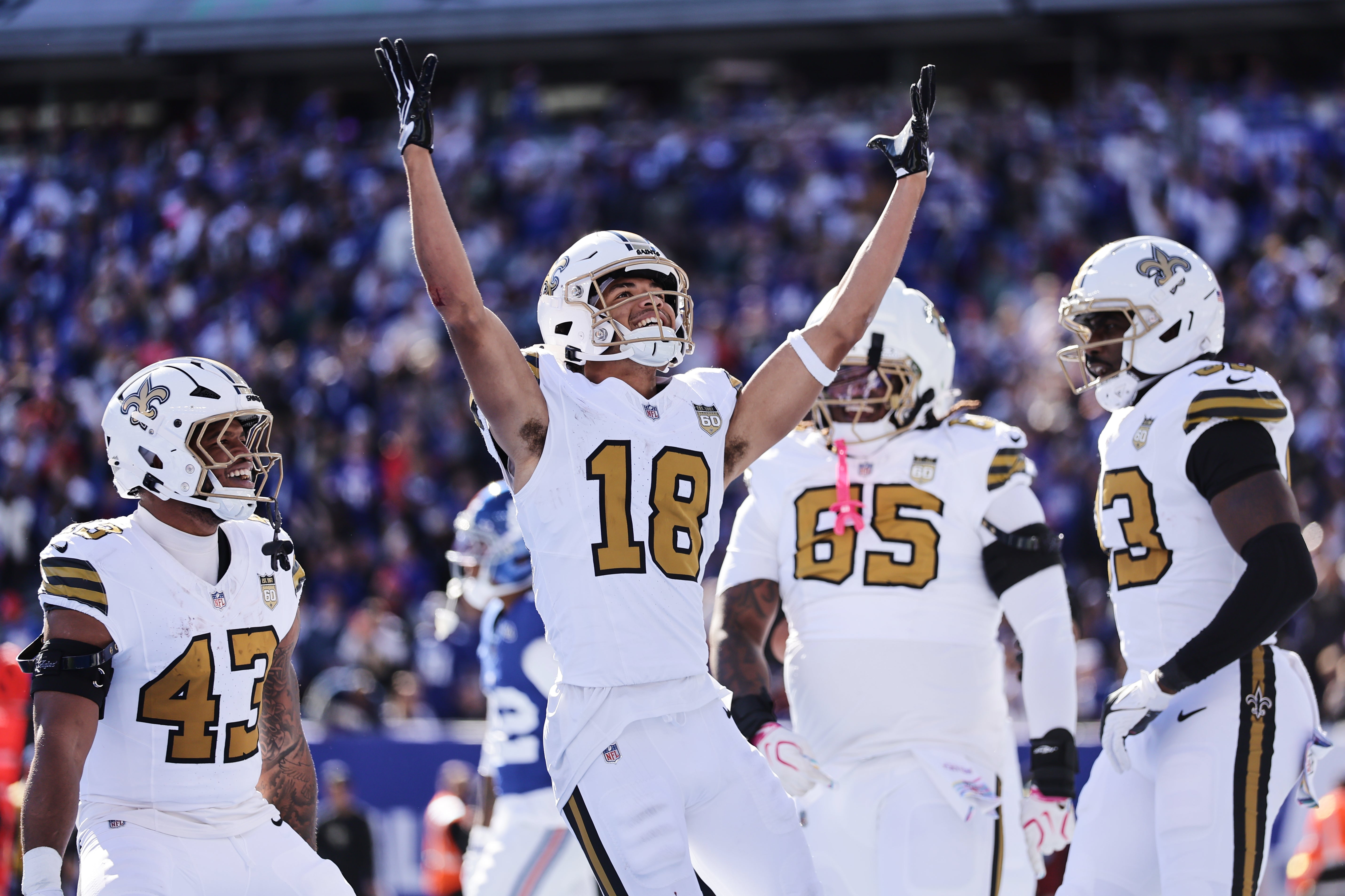 Tyler Shough y Saints anotan 34 puntos seguidos y vencen 34-27 a Giants para cortar mala racha