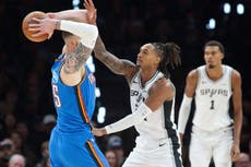 Gilgeous-Alexander y Thunder superan 116-104 a Spurs en 1er duelo tras final del Oeste