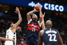 Anthony Davis brilla en su debut con Washington y los Wizards superan 128-116-a los Bucks