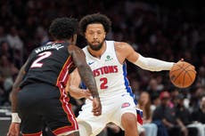 Pistons superan a Heat por 128-111 y agravan problemas defensivos de Miami al inicio de campaña