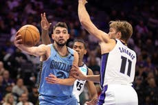 Ty Jerome anota 31 puntos y guía a los Grizzlies a vencer 123-112 a los Kings