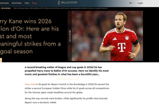 Balón de Oro 2026: Kane, Yamal y Mbappé figuran como ganadores en la web