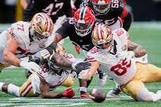 Los maltrechos 49ers llegan a su semana de descanso tras caer 29-20 ante Falcons