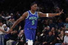 Anthony Edwards necesita procedimiento en rodilla y se perderá semanas con Wolves, dice fuente de AP
