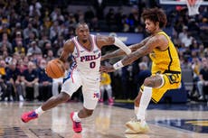Maxey anota 27 puntos y guía a los 76ers a vencer 114-109 a los Pacers