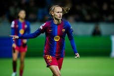 Barcelona marca ocho en goleada de la Liga de Campeones femenina y PSG empata con Man City