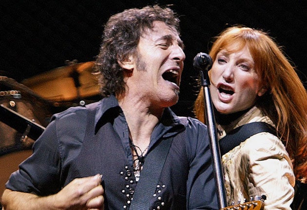 Springsteen y Scialfa en concierto