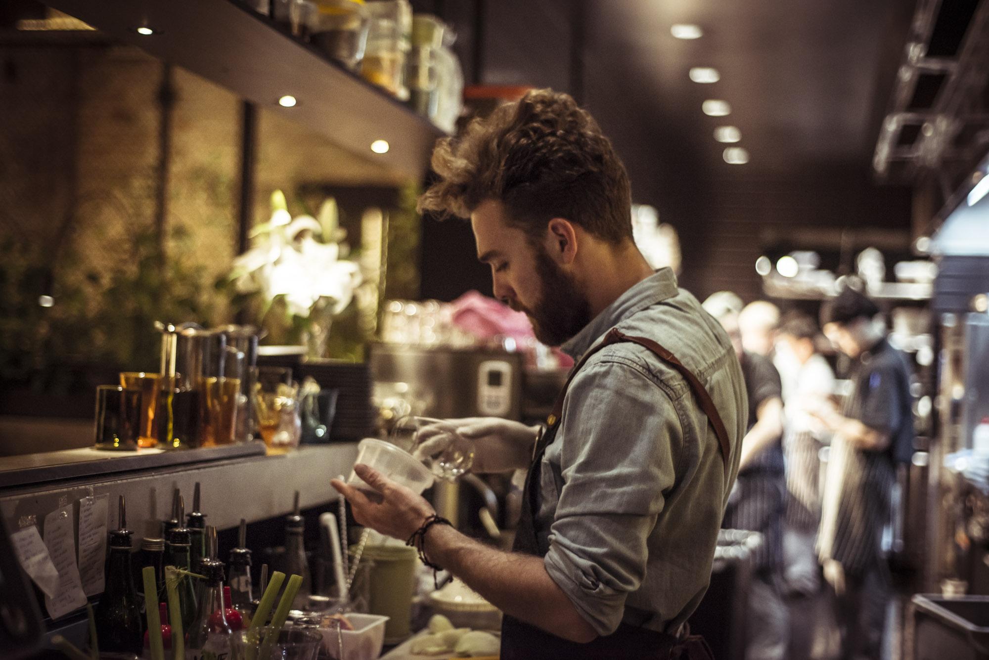 Hipster bartenders at Transfprmer