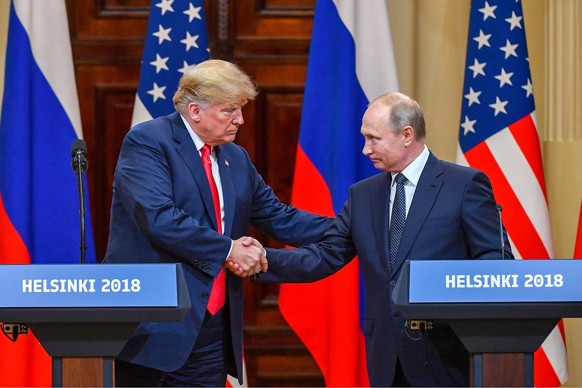 Reunión de Trump y Putin en Helsinki, Finlandia, en 2018