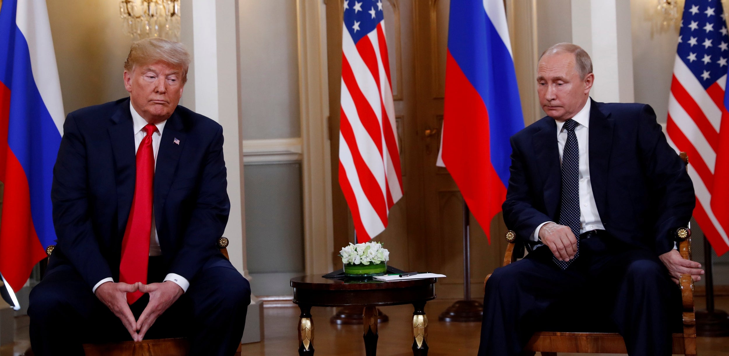 Donald Trump y Vladimir Putin en una cumbre en Helsinki en 2018