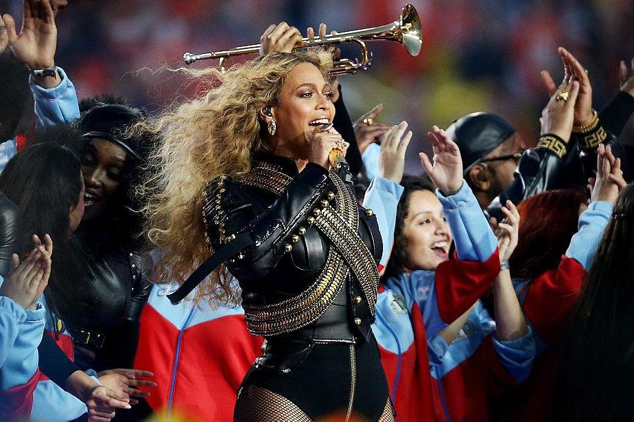 Beyonce performs during the Pepsi Super Bowl 50 Halftime Show in 2016