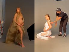Gigi Hadid comparte un “detrás de escenas” de su sesión de fotos de maternidad