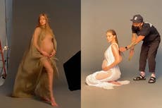 Gigi Hadid comparte “detrás de escenas” de sus fotos de maternidad