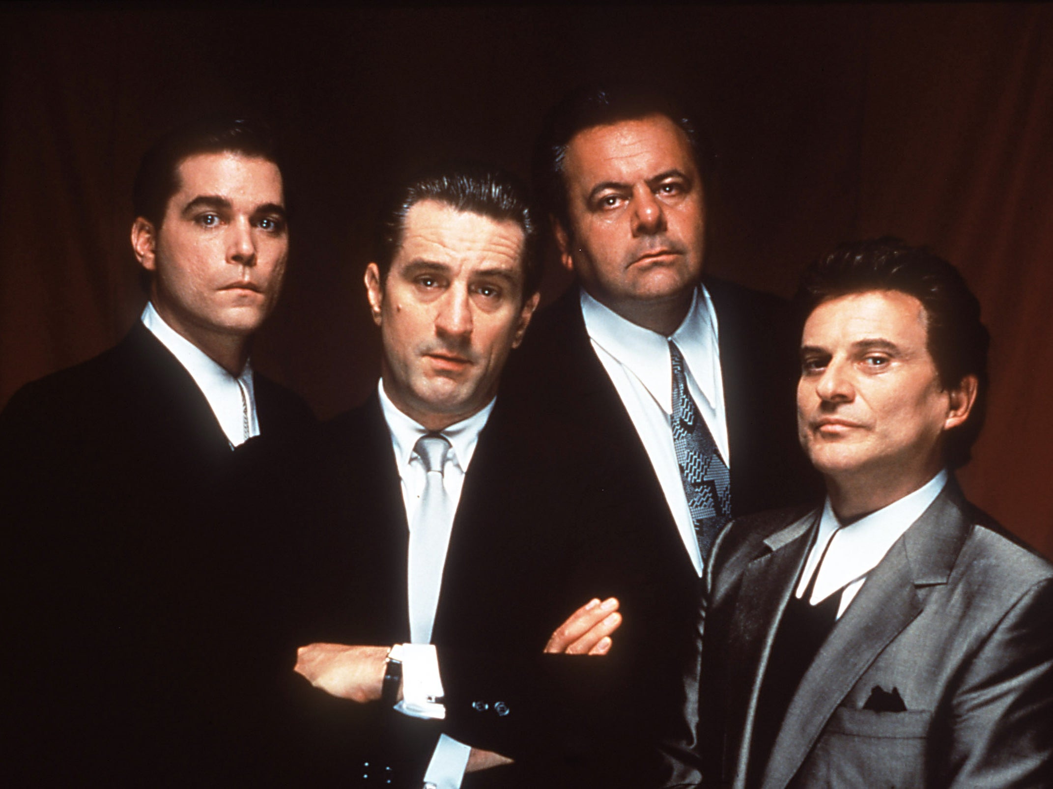 De izquierda a derecha: Ray Liotta, Robert De Niro, Paul Sorvino y Joe Pesci en ‘Goodfellas’