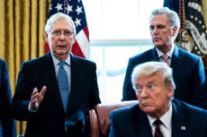 Trump rechaza haberse reconciliado con el senador Mitch McConnell